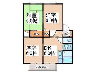 SunVillageｳｴｽﾄﾘﾊﾞ-Ｇ棟の物件間取画像